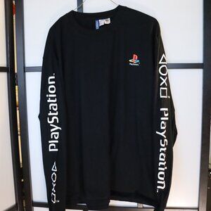 Playstation Black Long Sleeve T-Shirt – Size XL – Gaming - Promo - PSN. Street
